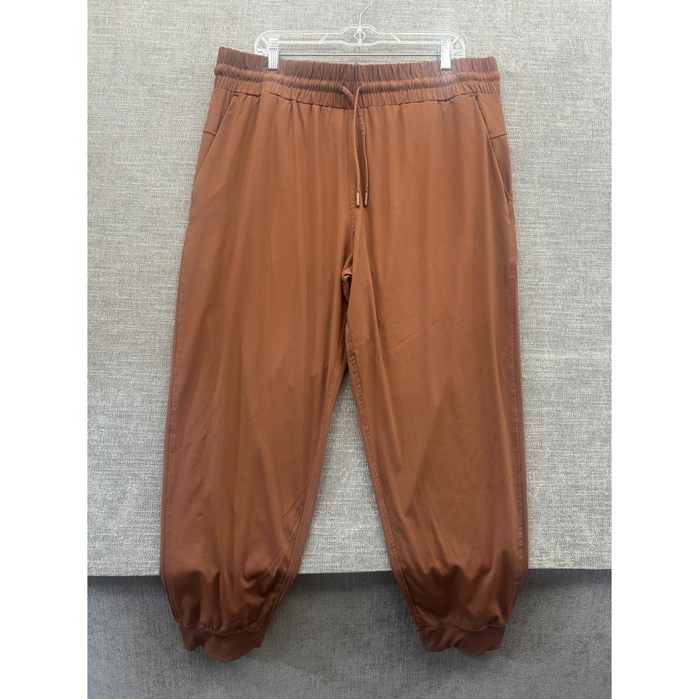 Member's Mark Travel Jogger Pants Mens 2XL Brown Stretch High Rise Tapered Leg